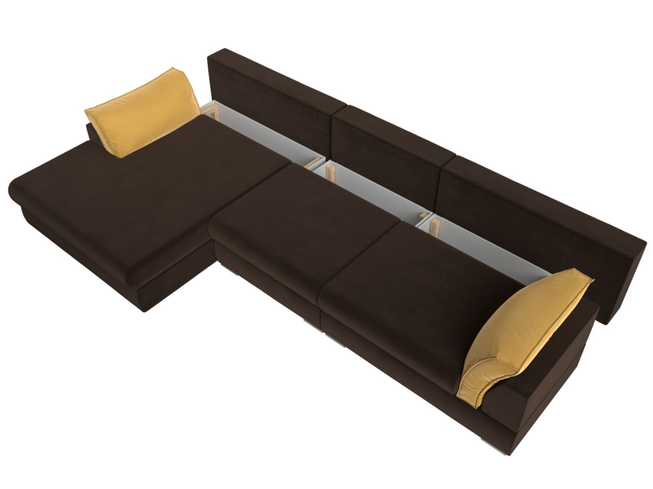 Диваны угловые в гостиную, Угловой диван Пекин Long угол левый, НПБ, микровельвет