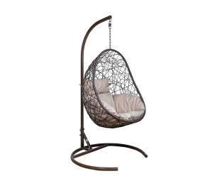 Подвесное кресло Leset Саона, каркас Коричневый, подушка Бежевая