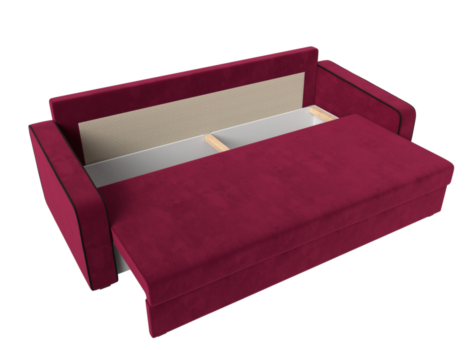 Диваны еврокнижки, Прямой диван Лига-009, микровельвет