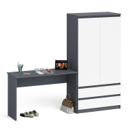 Компьютерные столы, Шкаф с ящиками и дверками Мори 900.1 с письменным столом 1200.1