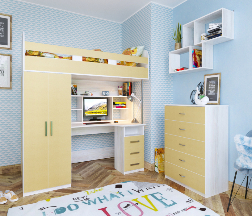 Кровати-чердаки, Кровать чердак Аракс 2000х800 Винтерберг