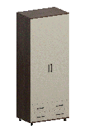 Шкафы двухстворчатые, Модульная система Грейс Шкаф ШК-5005  Гикори Джексон Темный