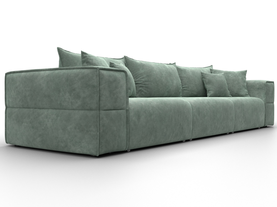 Диваны еврокнижки, Диван прямой Лига-058 НПБ Лонг, велюр BRUT