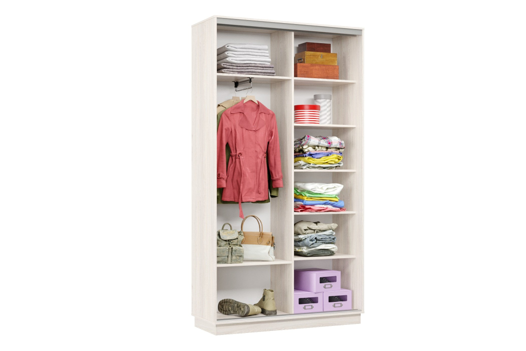 Шкафы-купе 2-х дверные, Шкаф-купе Премьер Лайт МИНИ 03 (11;11) двухдверный