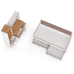 Мебель для молодёжной комнаты с кроватью Вуди № 37