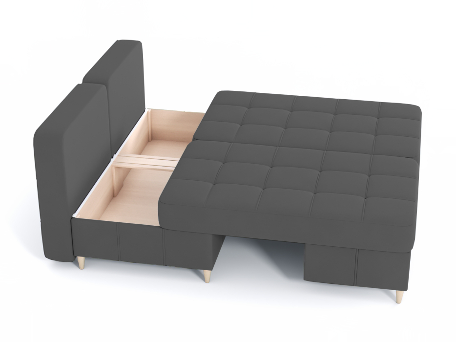 Диваны угловые в гостиную, Диван-кровать угловой Оливер Люкс 2 еврокнижка-трансформер, велюр