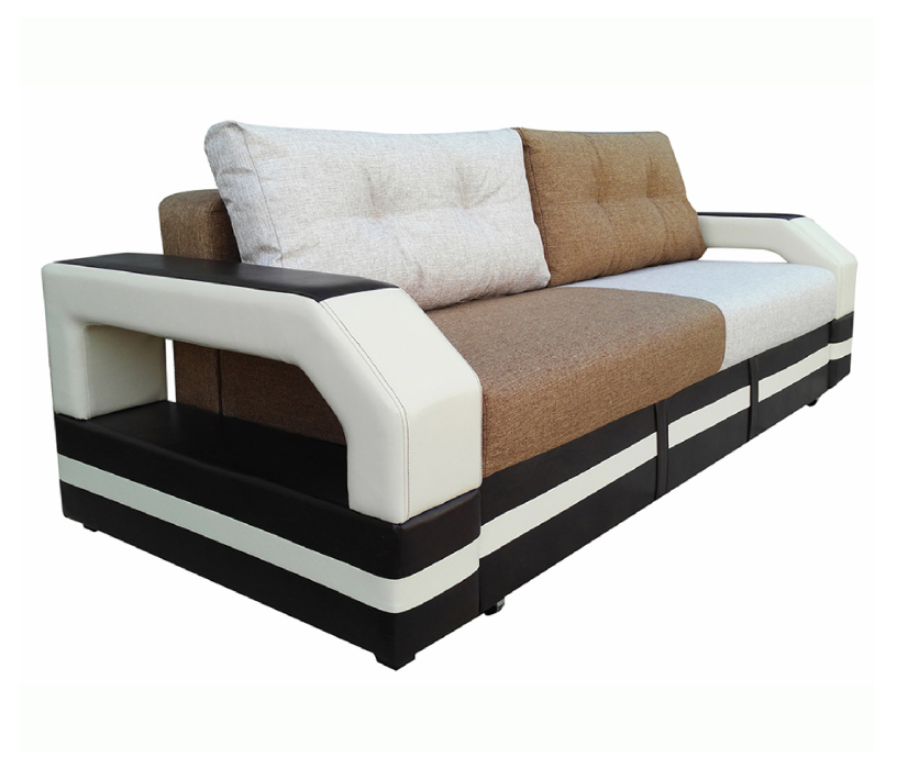 Диваны прямые, Диван-кровать еврокнижка, Манчестер 150 с подсветкой, рогожка/экокожа