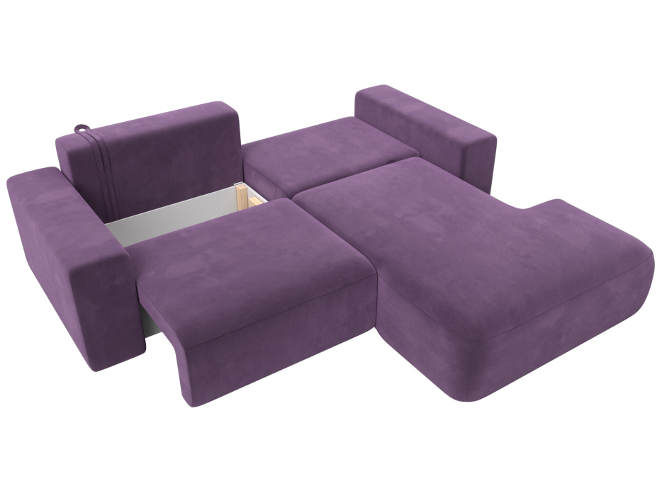 Диваны угловые в гостиную, Диван угловой Лига-036 Классик правый угол, микровельвет