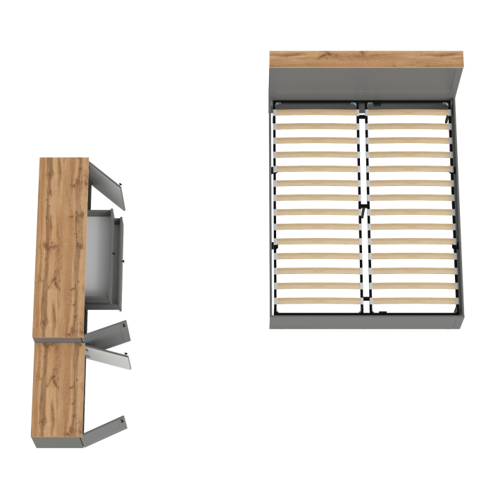 Спальные гарнитуры, Спальный гарнитур Остин из кровати 1600 с ортопедом с тумбой для ТВ и тумбой с дверками