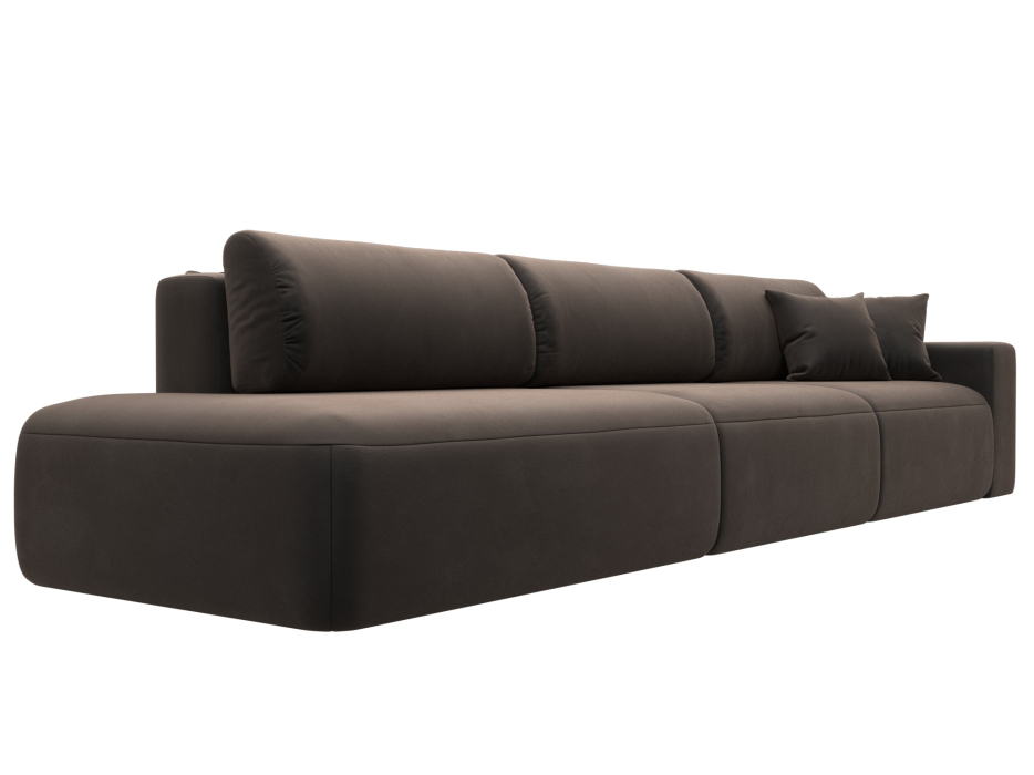 Диваны еврокнижки, Диван прямой Лига-036 Модерн Лонг подлокотник справа, велюр