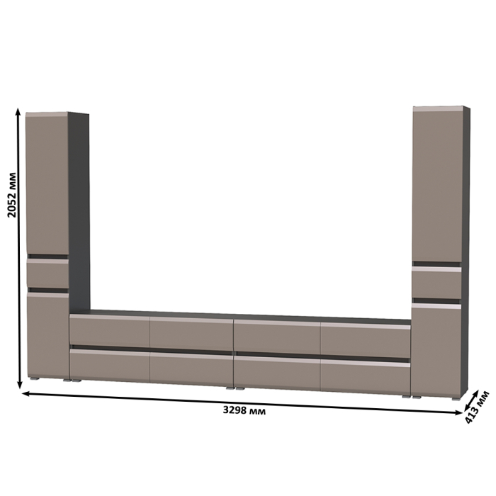 Стенки для гостиной, Мебель для гостиной модульная Сидней № 133