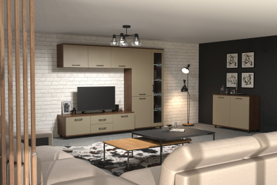 Модульная гостиная Грейс композиция 10  Гикори Джексон Темный