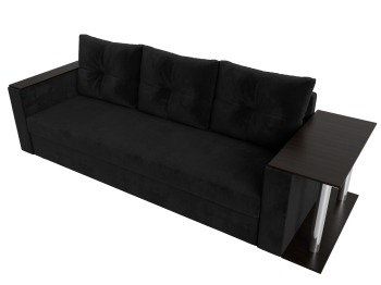 Диван прямой Атланта со столом справа, велюр