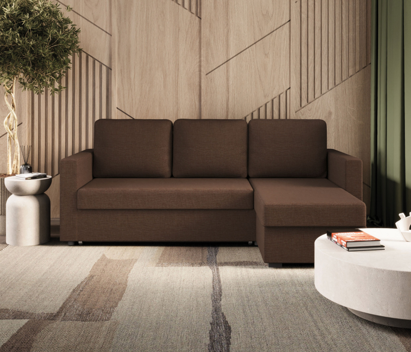 Диваны угловые в гостиную, Диван угловой Джессика, рогожка