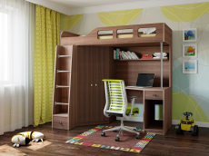 Кровати-чердаки, Кровать-чердак Астра 7 Дуб молочный