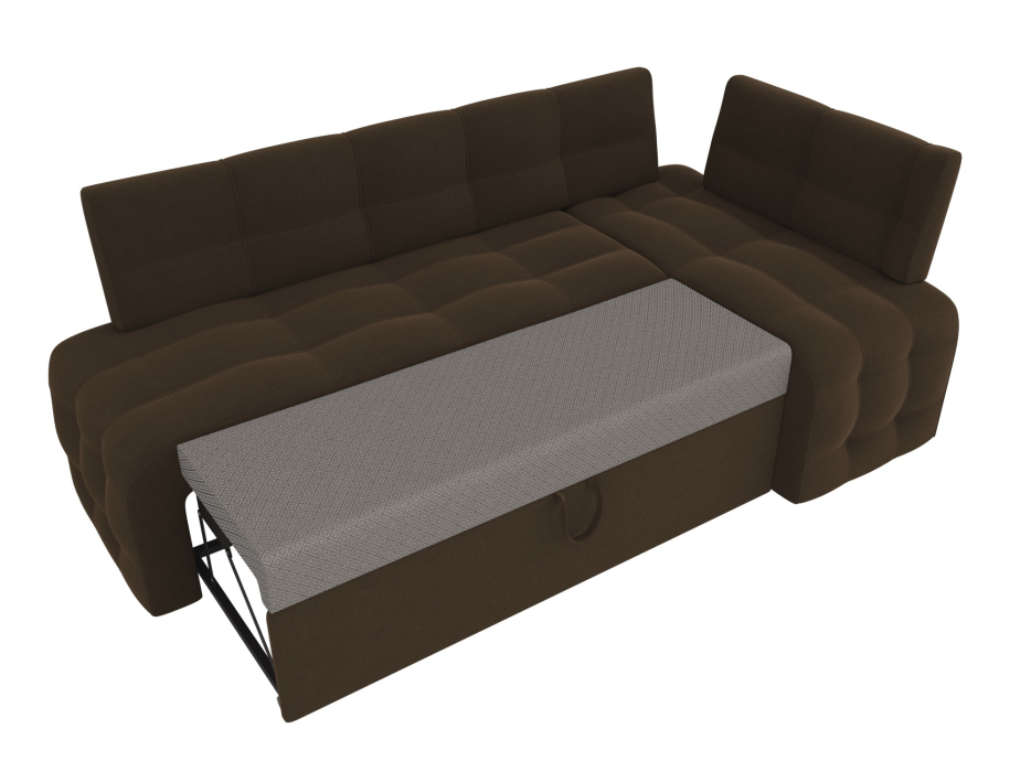 Диваны угловые кухонные, Кухонный угловой диван Люксор правый угол, микровельвет