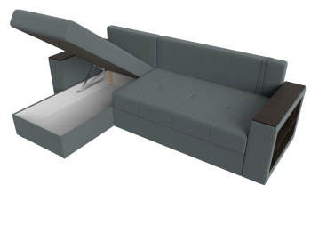 Диван угловой Дубай Лайт правый угол, рогожка Амур