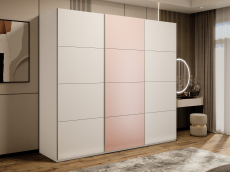 Шкафы-купе 3-х дверные, Шкаф-купе Эста 3-х дверный ДСП/Стекла пудра/Доводчик 270х66х240