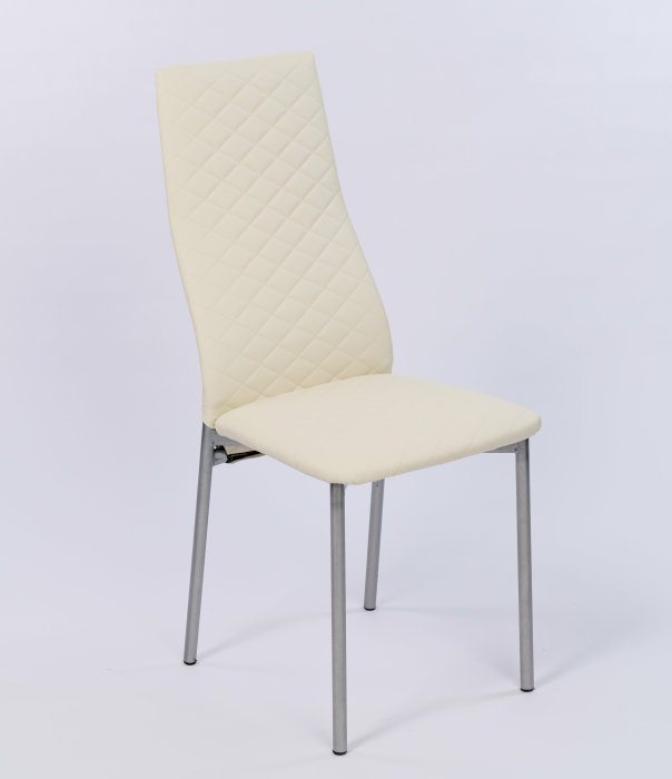 Стулья, Стул Магнат Стёганный Молочный хром 1 шт
