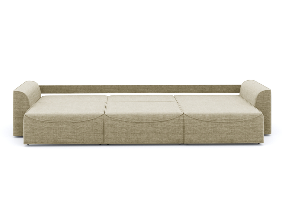 Диваны угловые в гостиную, Диван-кровать угловой Рафаэль 3 секции еврокнижка НПБ, рогожка