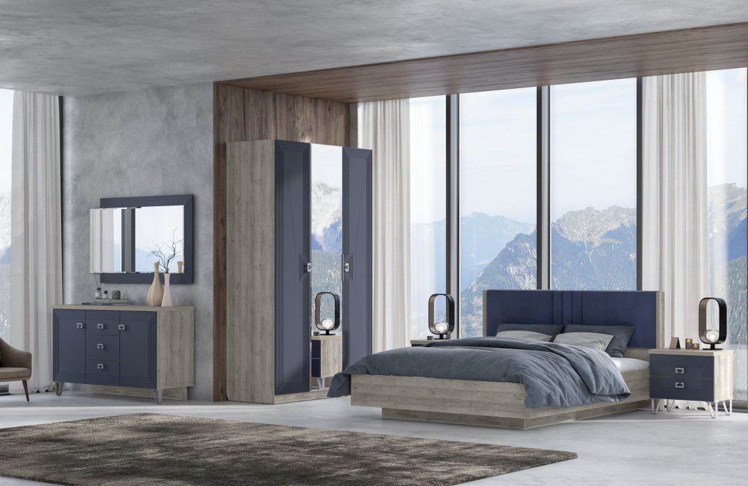 Кровати с мягким изголовьем, Кровать Лежер КРП-311-16-14 1,4, дуб серый, ткань missoni 14