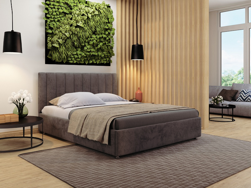 Мягкая кровать, Кровать Жардин Нова, с подъемным механизмом, 140*200, ground 03