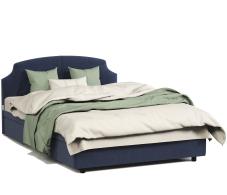 Мягкая кровать, Кровать тахта двуспальная с подъемным механизмом и матрасом Шарм 160, велюр