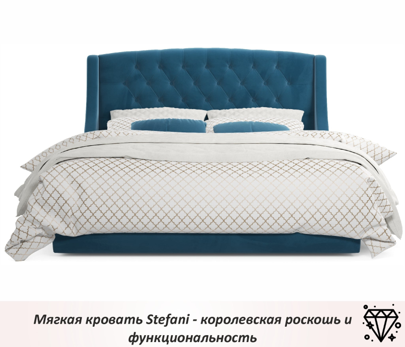 Двуспальные, Мягкая кровать Stefani 1600 с подъемным механизмом