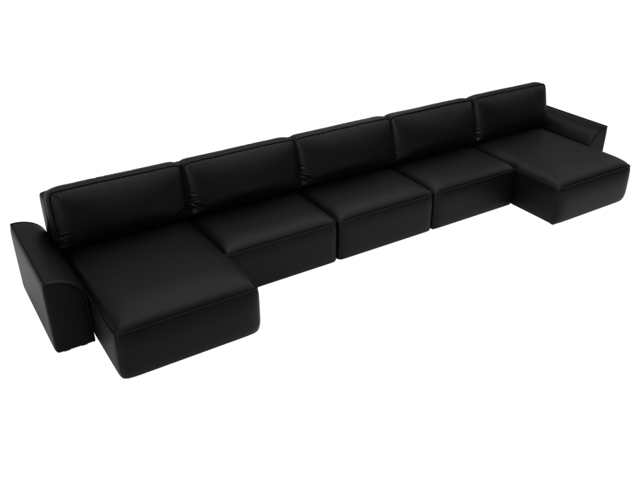 Диваны еврокнижки, Диван П-образный Лига-048 НПБ МегаЛонг, экокожа GRIFON