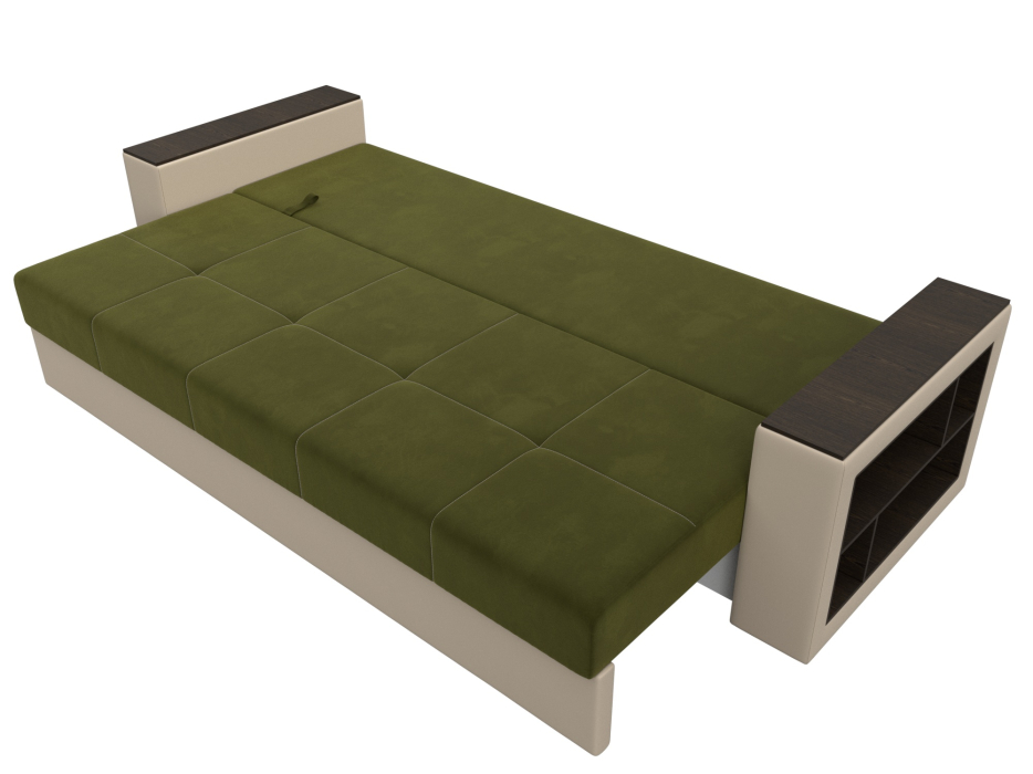 Диваны еврокнижки, Диван прямой Дубай Лайт, микровельвет/экокожа