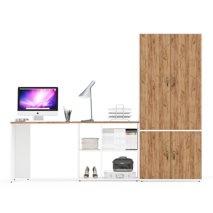 Домашние кабинеты, Платяной шкаф Лидер-8 и стол-трансформер