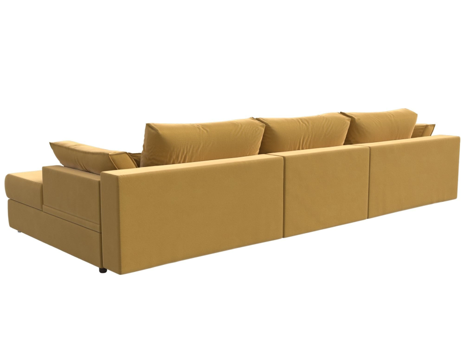 Диваны угловые в гостиную, Угловой диван Пекин Long угол правый, НПБ, микровельвет