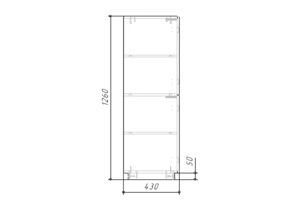Комоды, Комод Вега (Цесена) Белый-120 МДФ 