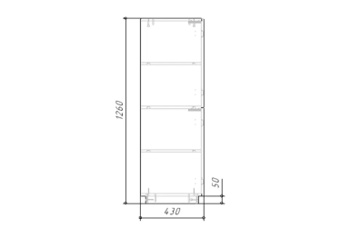 Комод Вега (Цесена) Белый-120 МДФ 
