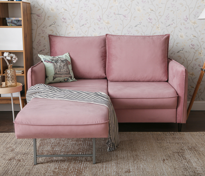 Дизайнерские диваны для гостиной, Диван-кровать Фьорд SMART 140, велюр