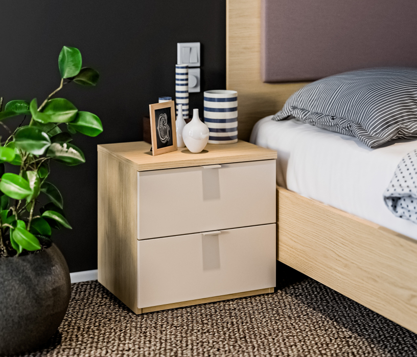 Спальные гарнитуры, Афина Спальня Дуб Винченца/Кашемир серый