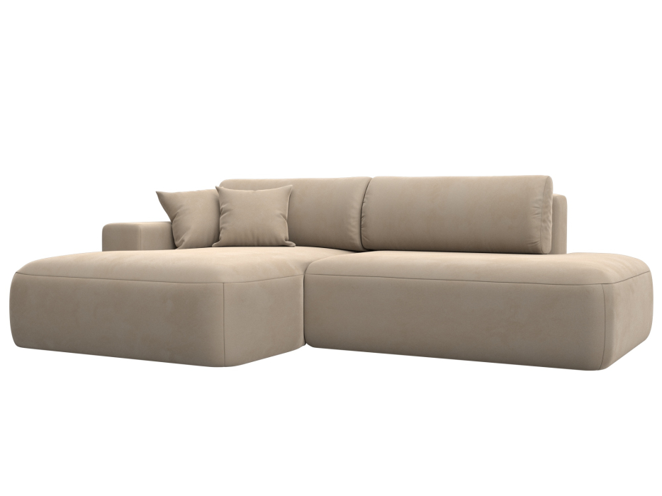 Диваны угловые в гостиную, Диван угловой Лига-036 Модерн левый угол, велюр