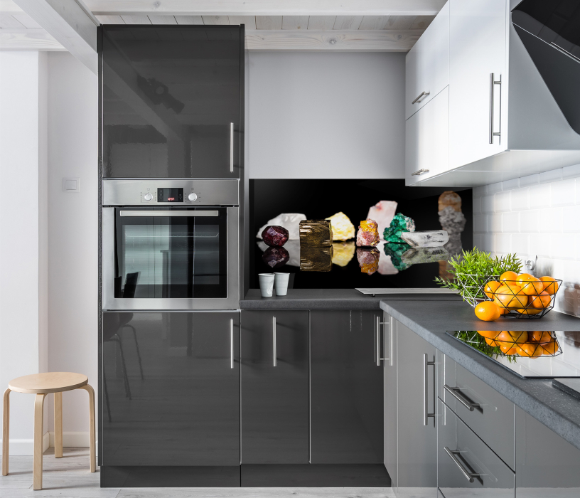 Стеновые панели, Интерьерная панель из стекла 1000*600*6 мм MGF16_минералы