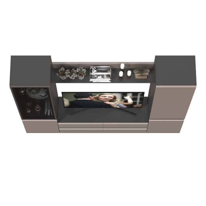 Стенки для гостиной, Стенка для гостиной со стеклом Сидней № 50