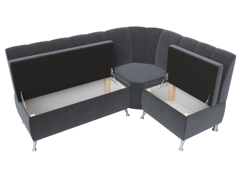 Диваны угловые кухонные, Диван кухонный угловой Кантри правый угол, велюр