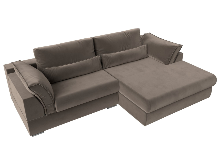 Диваны угловые в гостиную, Угловой диван Пекин угол правый, велюр