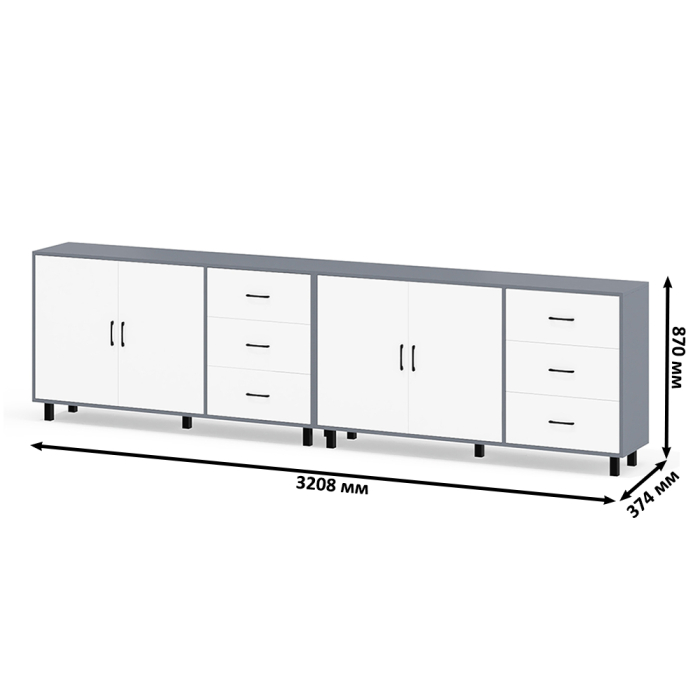 Комоды, Две тумбы-комода широких РВК 123-1604