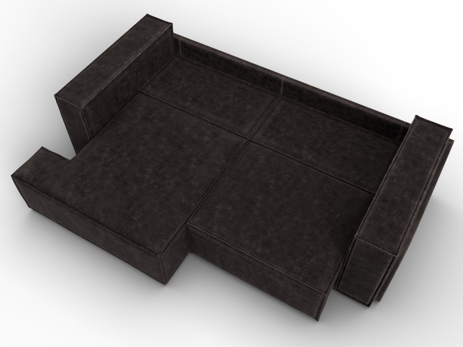 Диваны угловые в гостиную, Диван угловой Лига-061 угол левый, велюр BRUT