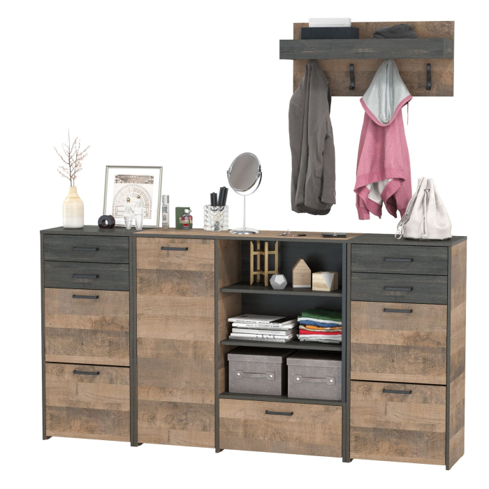 Прихожие, Тумба-комод с вешалкой и двумя обувницами Трувор