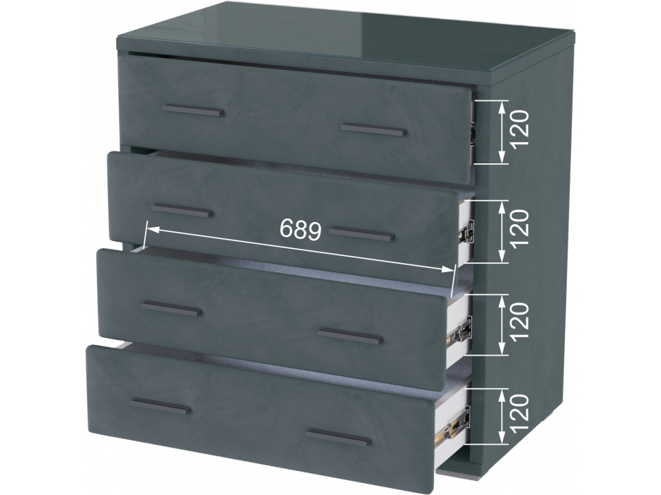 Комоды, Комод интерьерный со стеклом