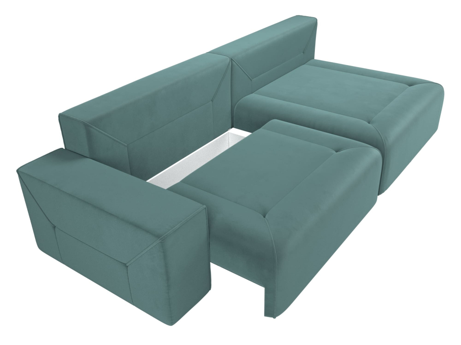 Диваны угловые в гостиную, Диван угловой Кёльн, велюр, правый угол