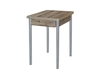 Глайдер стол обеденный Опора № 2-круглая серебристый металлик