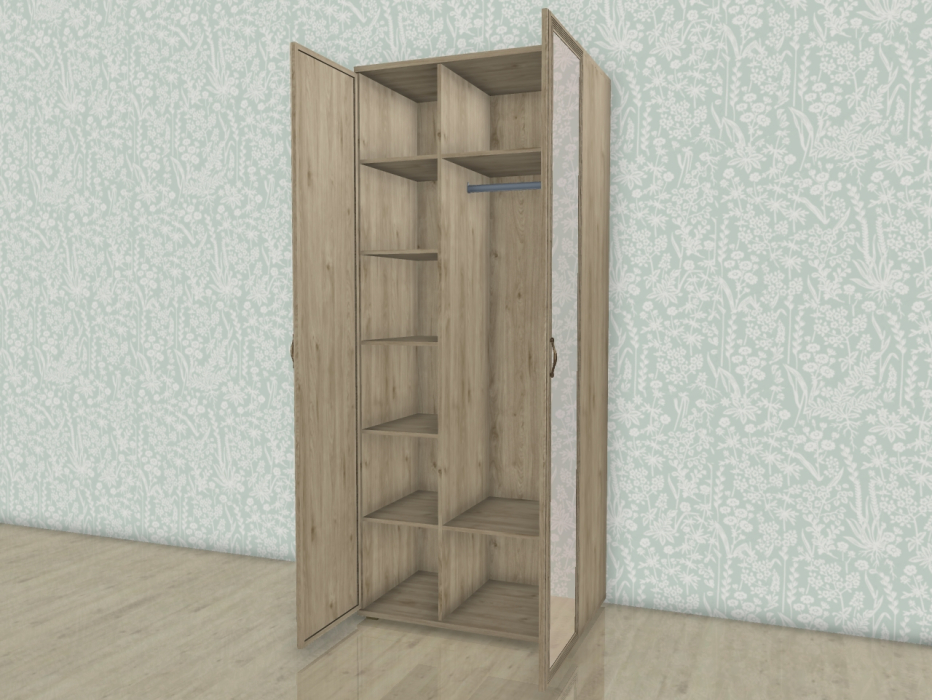 Шкафы двухстворчатые, Модульная система Карина Шкаф ШК-1009 с зеркалом