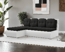 Диваны угловые в гостиную, Диван угловой Кормак (Велюр + Экокожа)