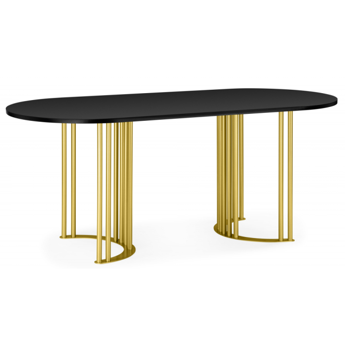 Обеденные столы, Стол Хьюго О 180 х 90 (золотые ноги)